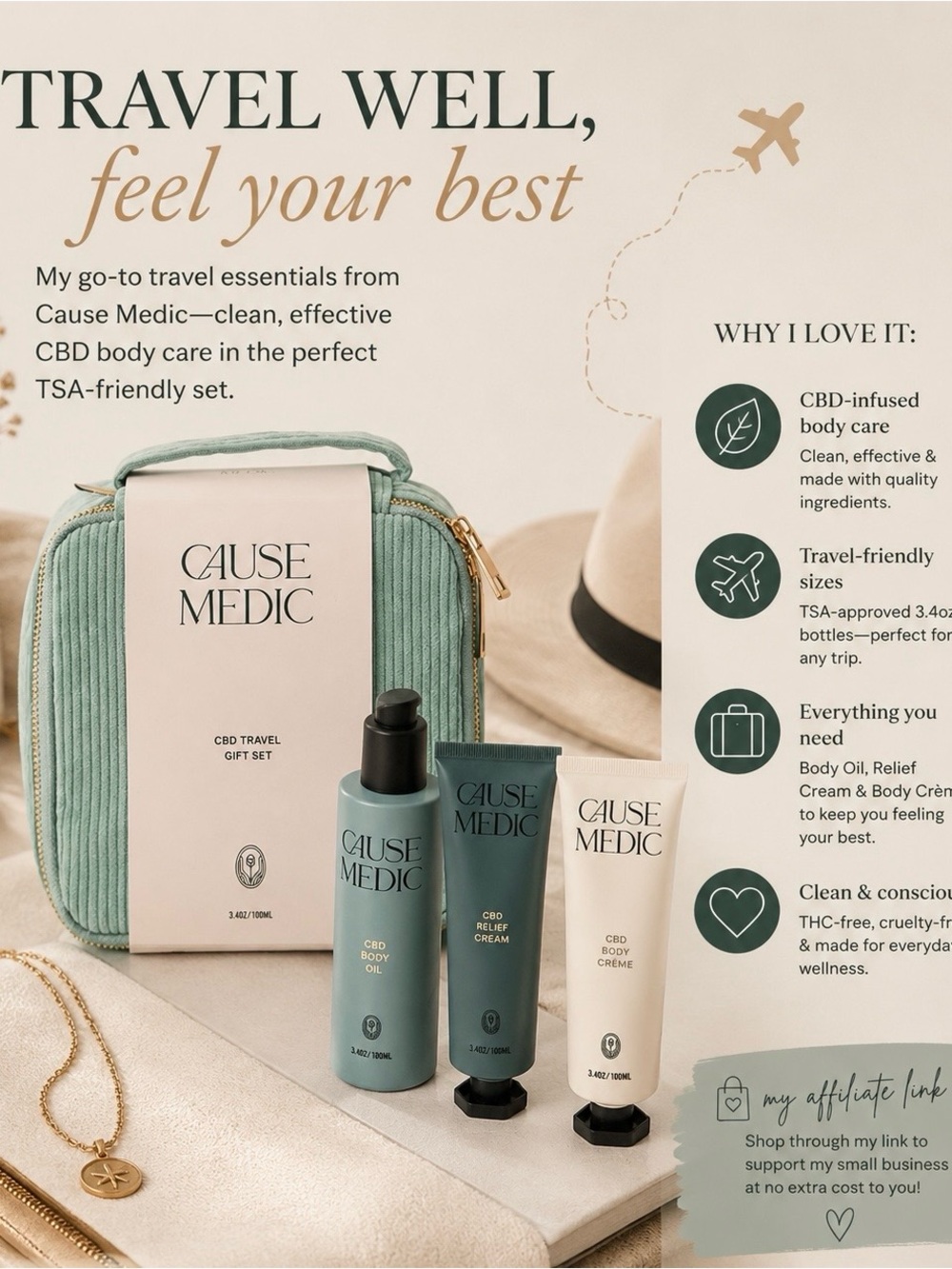 CauseMedic Travel Gift Set 💝